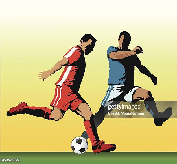 bildbanksillustrationer, clip art samt tecknat material och ikoner med soccer players - midfielder soccer player