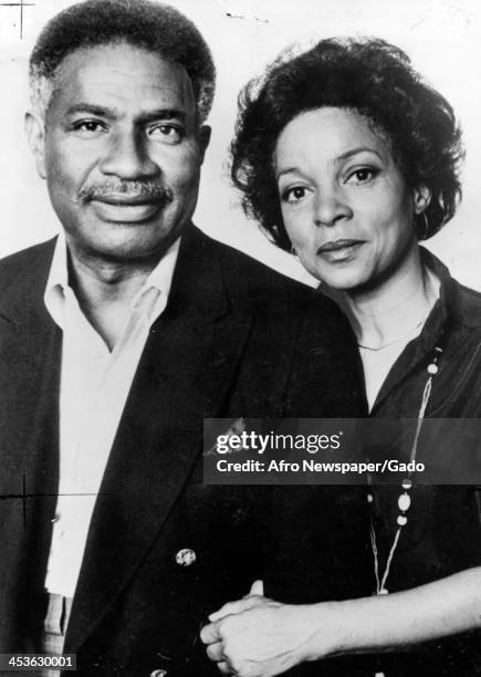 African American actor Ossie Davis with his wife Ruby Dee, 1981.