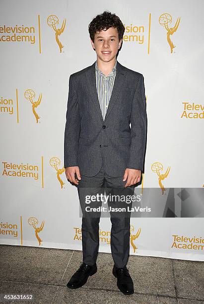 Actor Nolan Gould attends the Television Academy's celebration of The 66th Emmy Awards nominees for Outstanding Casting at Tanzy on August 14, 2014...