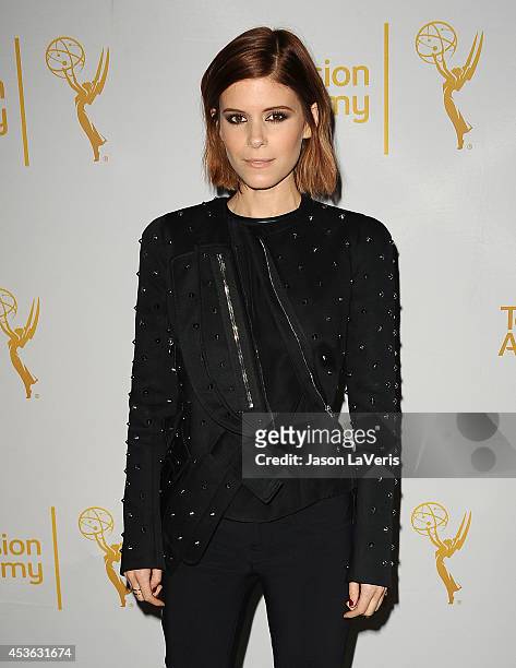 Actress Kate Mara attends the Television Academy's celebration of The 66th Emmy Awards nominees for Outstanding Casting at Tanzy on August 14, 2014...