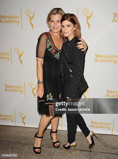 Laray Mayfield and Kate Mara attend the Television Academy's celebration of The 66th Emmy Awards nominees for Outstanding Casting at Tanzy on August...