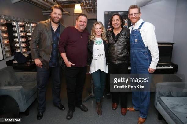 James Otto, Bob DiPiero, Deana Carter, James Slater and Rory Feek backstage during the 2013 CMA Songwriters Series at Joe's Pub on December 4, 2013...