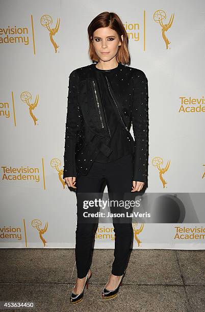 Actress Kate Mara attends the Television Academy's celebration of The 66th Emmy Awards nominees for Outstanding Casting at Tanzy on August 14, 2014...