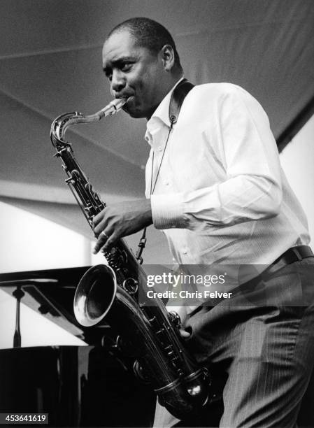 American jazz musician and composer Branford Marsalis performs on stage, San Francisco, California, 2008.