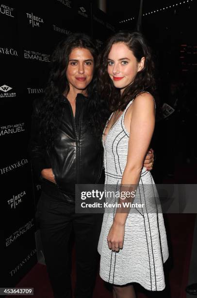 Director/Writer Francesca Gregorini and actress Kaya Scodelario arrive at the premiere of Tribeca Film and Well Go USA's "The Truth About Emanuel" at...
