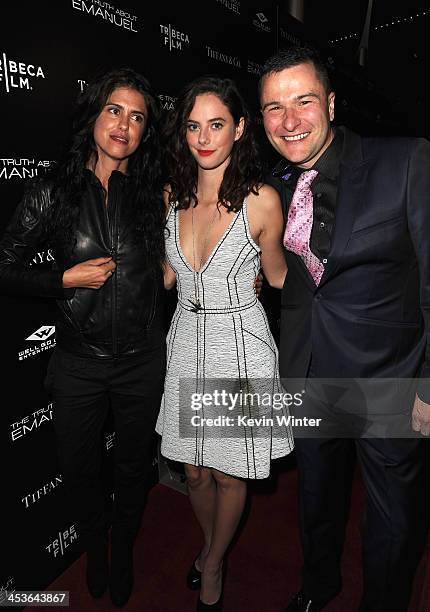 Director/Writer Francesca Gregorini, actress Kaya Scodelario and Producer Matt Brady arrive at the premiere of Tribeca Film and Well Go USA's "The...