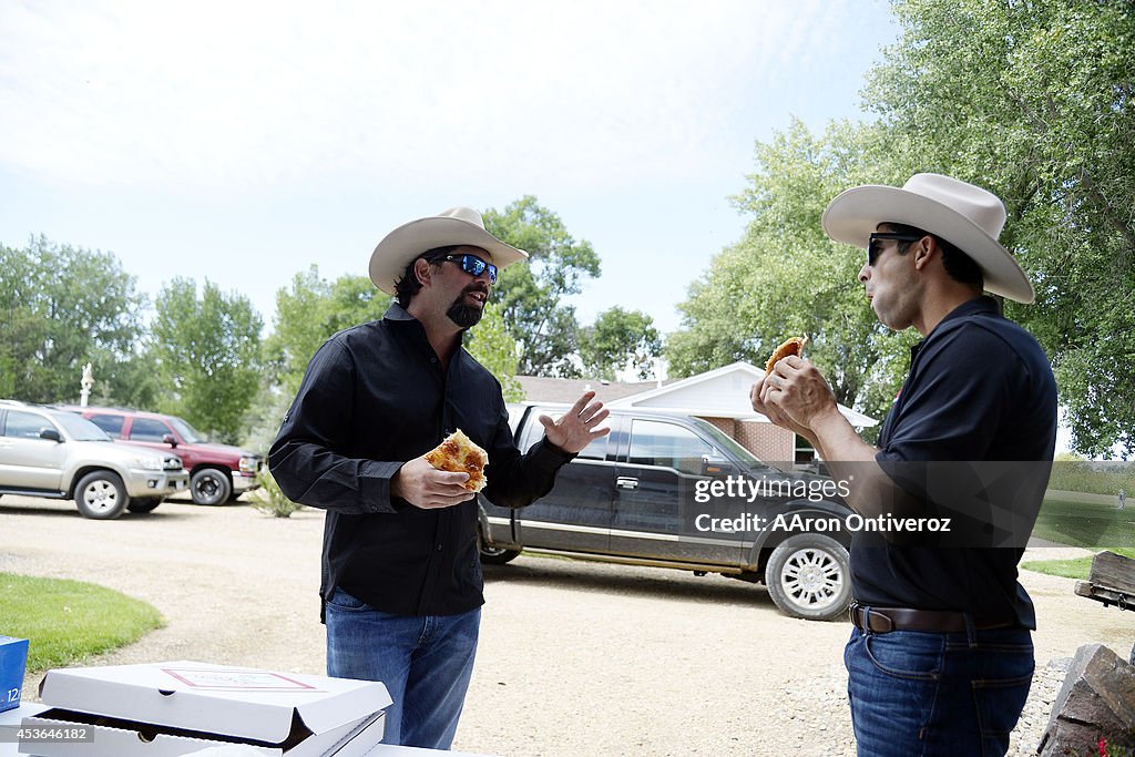 Todd Helton Ranch Todd Helton jokes with former teammate Ryan Spilborghs as they eat ...