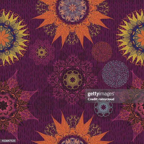 midsummer - blue star pattern stock illustrations