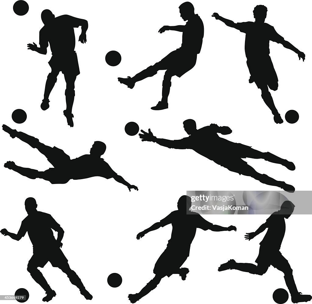 Soccer Players Silhouettes