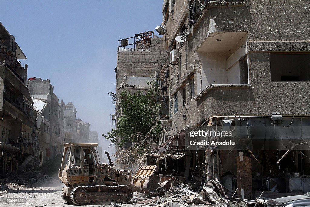 Ruined buildings in El-Muleyha region in Syria
