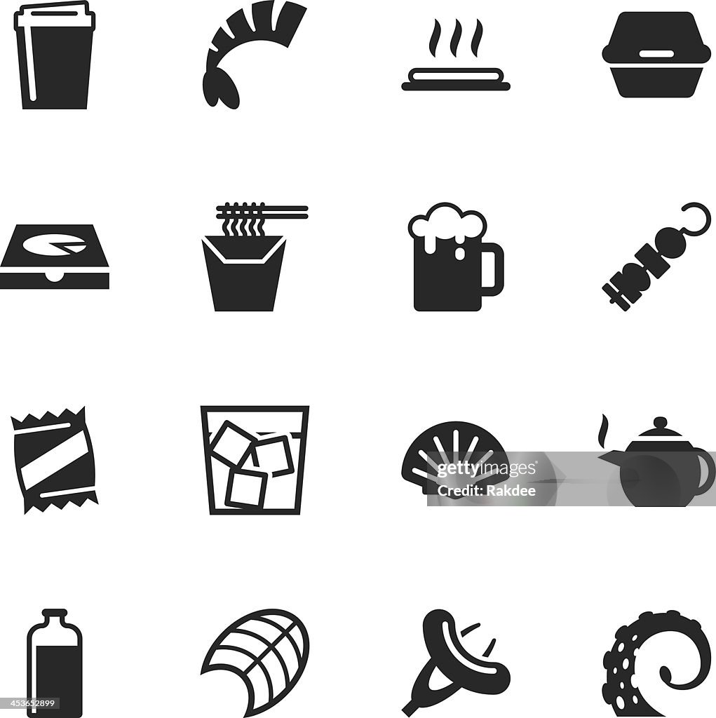 Food and Drink Silhouette Icons | Set 4