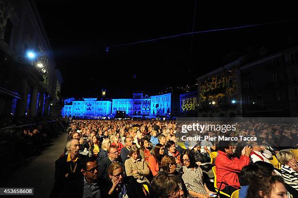 General view of Piazza Grande during the 67th Locarno Film Festival on August 15, 2014 in Locarno, Switzerland.