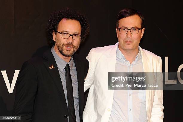 Carlo CChatrian and Olivier Pere attends 'Sils Maria' premiere during the 67th during the 67th Locarno Film Festival on August 15, 2014 in Locarno,...
