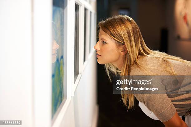 getting a closer look at the elements - people in art gallery stock pictures, royalty-free photos & images