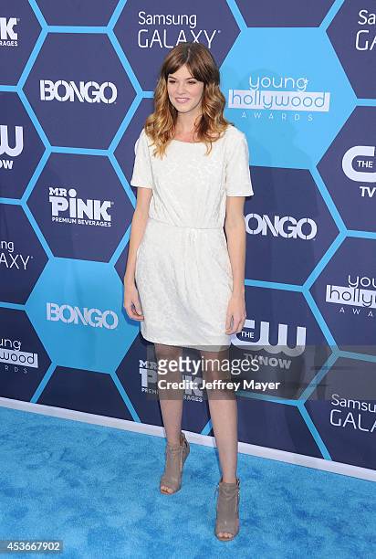 Actress Rachel Melvin arrives at the 16th Annual Young Hollywood Awards at The Wiltern on July 27, 2014 in Los Angeles, California.