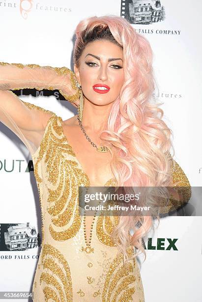 Singer Neon Hitch attends the 'About Alex' Los Angeles premiere held at the Arclight Theater on August 6, 2014 in Hollywood, California.