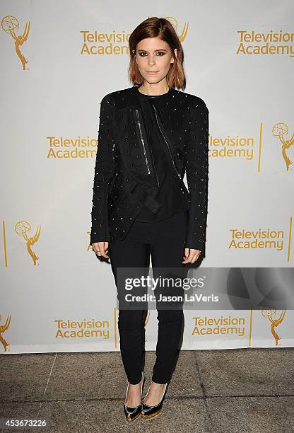 Actress Kate Mara attends the Television Academy's celebration of The 66th Emmy Awards nominees for Outstanding Casting at Tanzy on August 14, 2014...