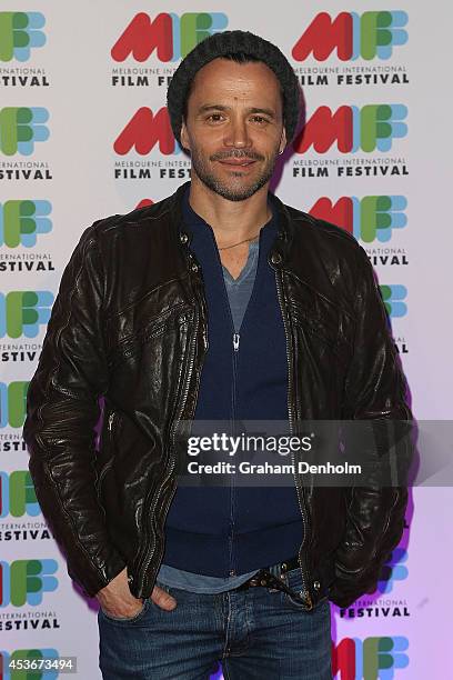 Actor Damien Walshe-Howling poses at the Austalian premiere of 'Felony' directed by Matthew Saville at Hoyts Melbourne Central on August 16, 2014 in...
