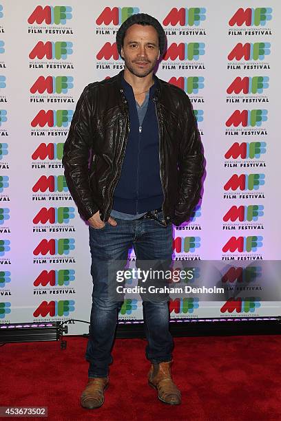 Actor Damien Walshe-Howling poses at the Austalian premiere of 'Felony' directed by Matthew Saville at Hoyts Melbourne Central on August 16, 2014 in...