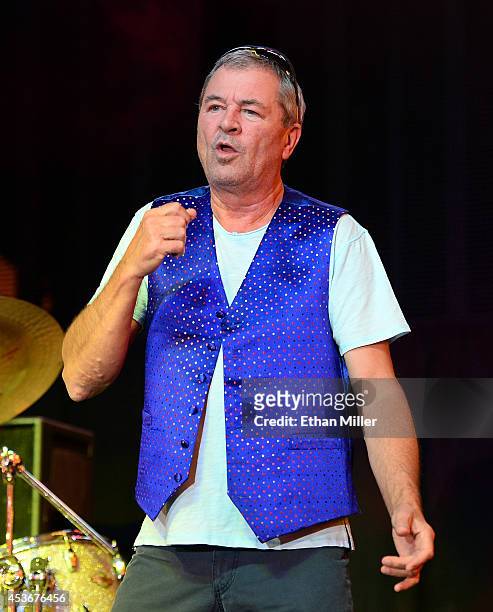 Singer Ian Gillan of Deep Purple performs at the Fremont Street Experience on August 15, 2014 in Las Vegas Nevada.