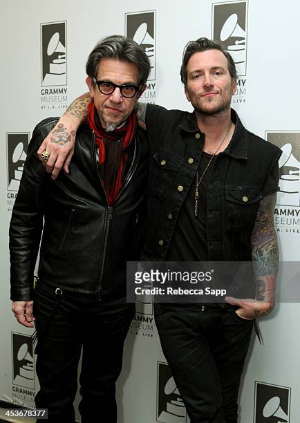 Vice President of the GRAMMY Foundation Scott Goldman and singer/musician Butch Walker at An Evening With Butch Walker at The GRAMMY Museum on...