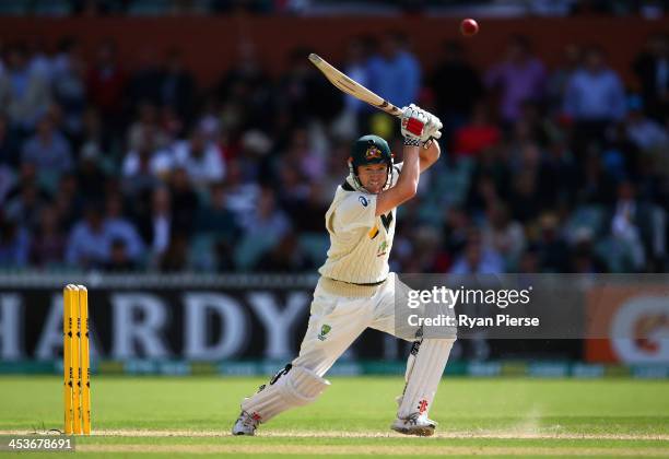 George Bailey of Australia bats during day one of the Second Ashes Test Match between Australia and England at Adelaide Oval on December 5, 2013 in...