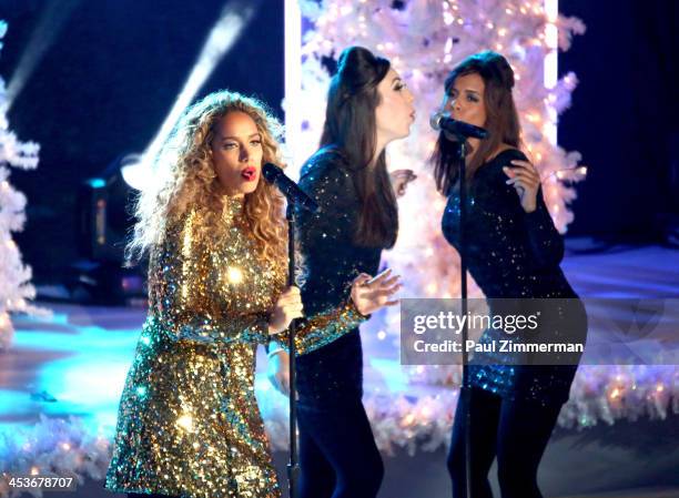 Leona Lewis performs at the 81st annual Rockefeller Center Christmas Tree Lighting Ceremony on December 4, 2013 in New York City.