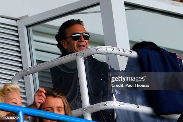 Leeds owner Massimo Cellino watches on during the Sky Bet Championship match between Leeds United and Middlesbrough at Elland Road on August 16, 2014...
