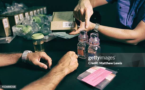 General view of an Anti-Doping test procedure during the 22nd European Athletics Championship at Stadium Letzigrund on August 16, 2014 in Zurich,...