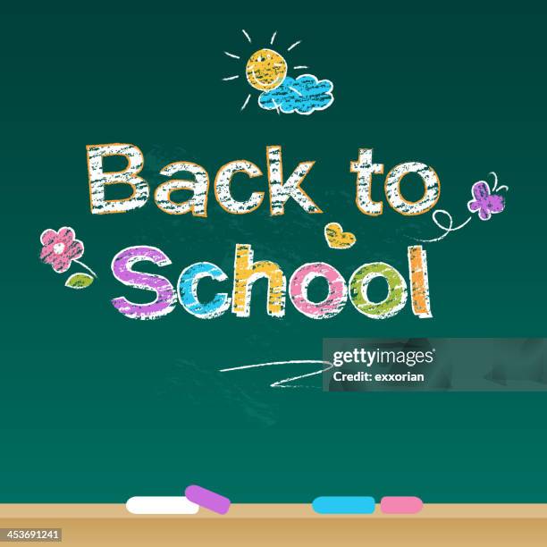 love zurück zur schule - flowers chalk drawings stock-grafiken, -clipart, -cartoons und -symbole