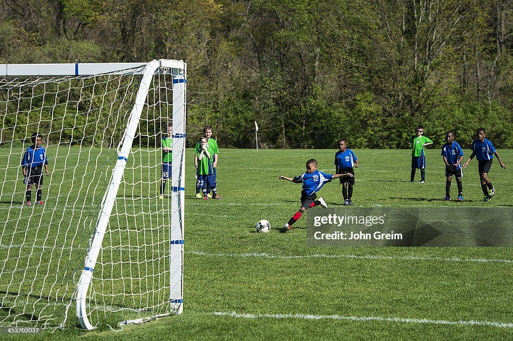 Penalitykick Penalty kick during youth soccer game. News Photo - Getty Images