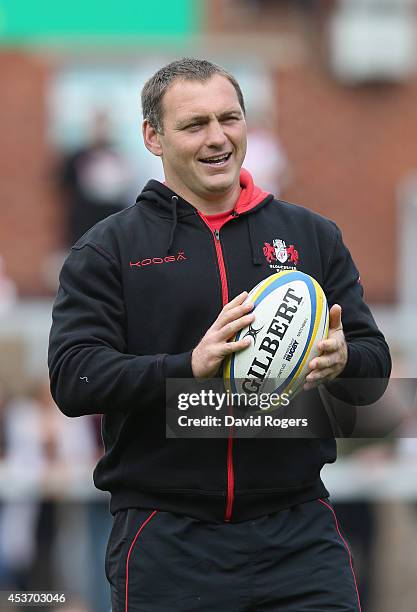 Trevor Woodman, the Gloucester scrum coach looks on during the pre season friendly match between Gloucester and Yorkshire Carnegie at Kingsholm...