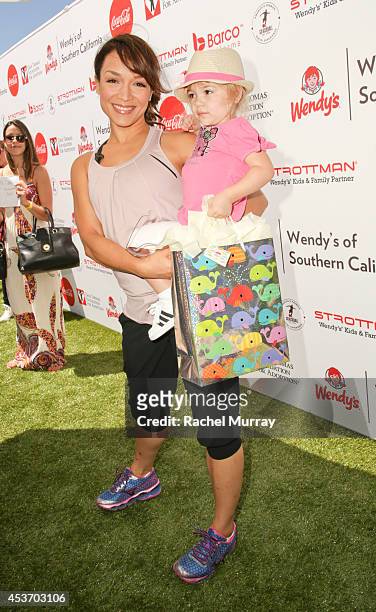 Mayte Garcia and her daughter Gia attend Kickball For A Home - Celebrity Challenge Presented By Dave Thomas Foundation For Adoption at the University...