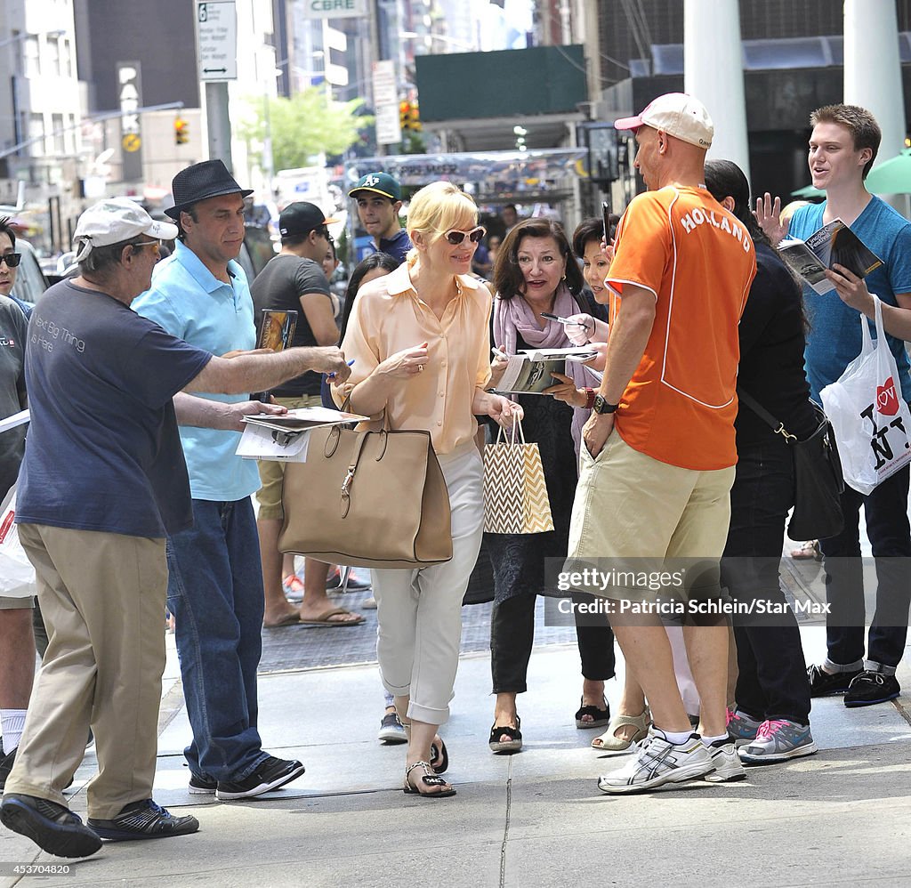 Celebrity Sightings In New York City - August 16, 2014