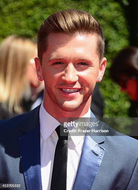Dancer Travis Wall attends the 2014 Creative Arts Emmy Awards at Nokia Theatre L.A. Live on August 16, 2014 in Los Angeles, California.