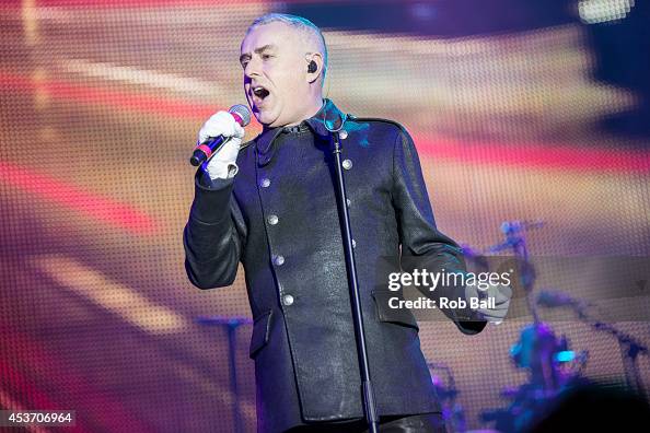 Holly Johnson performs on stage at Rewind South 80s Music Festival at