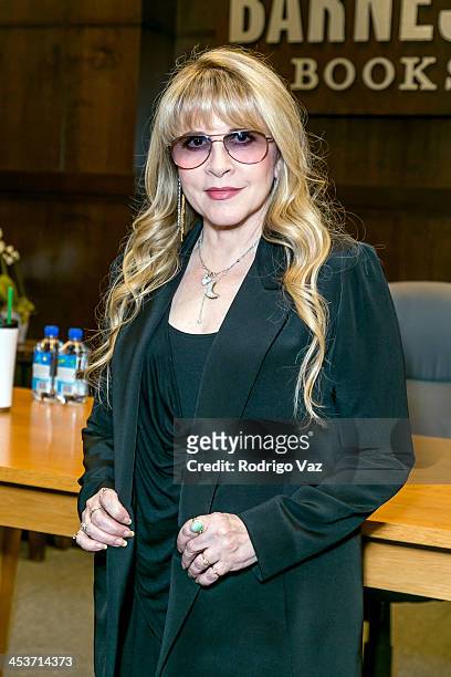 Singer Stevie Nicks signs "In Your Dreams" at Barnes & Noble bookstore at The Grove on December 4, 2013 in Los Angeles, California.