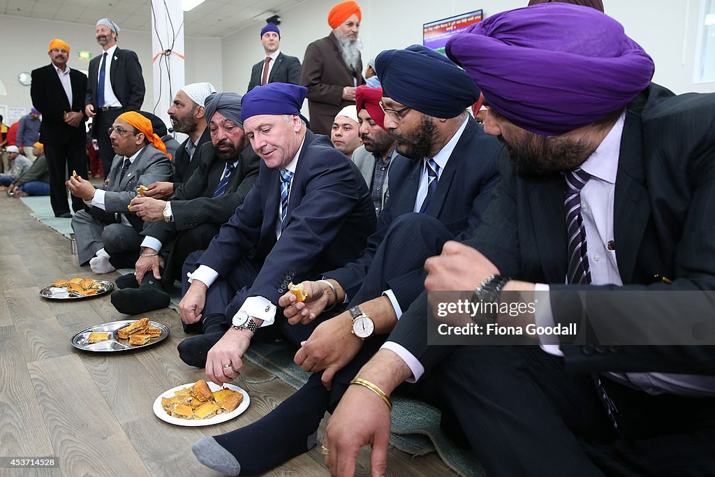 Prime Minister John Key Visits Sikh Temple
