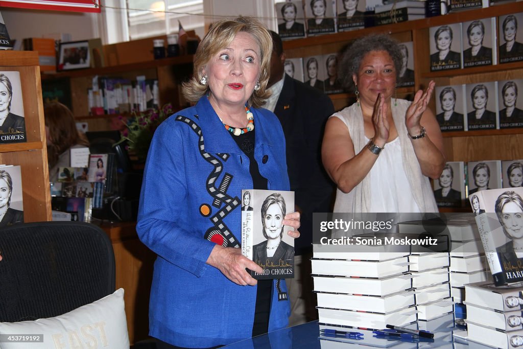 Hillary Rodham Clinton Signs Copies Of Her Book "Hard Choices"