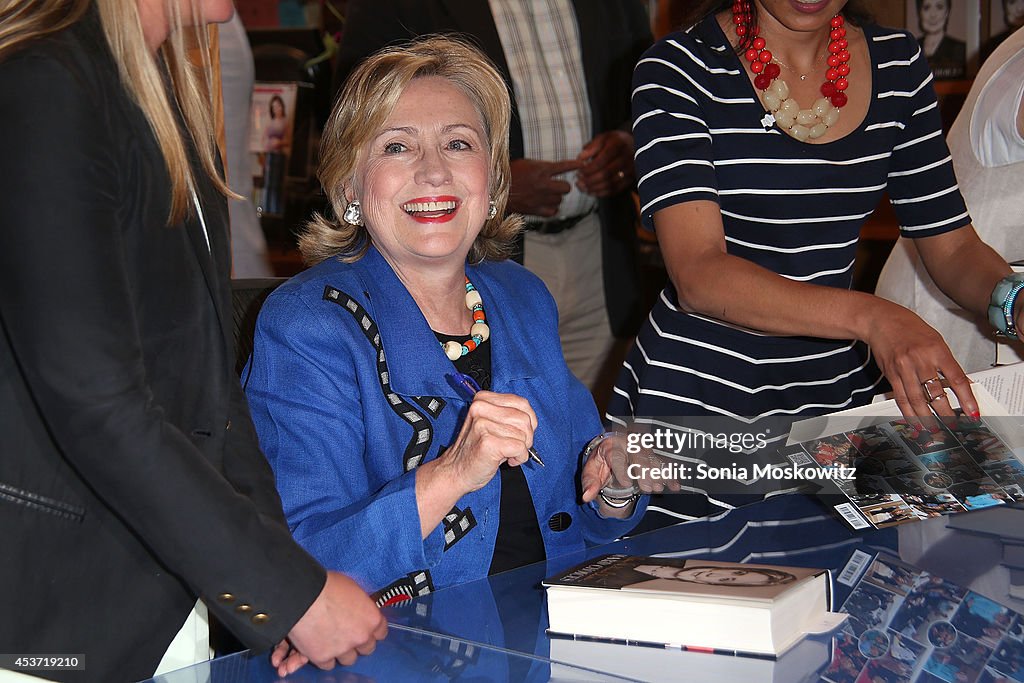 Hillary Rodham Clinton Signs Copies Of Her Book "Hard Choices"