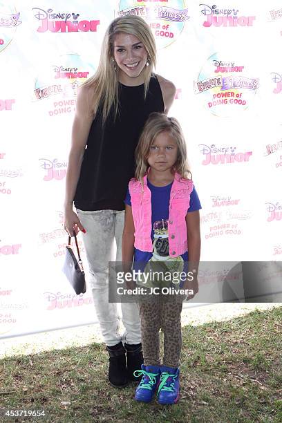 Tv personality Allison Holker and her daughter Weslie Fowler attend Disney Junior's "Pirate And Princess: Power Of Doing Good" Tour at Brookside Park...