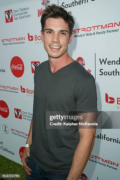 Actor Tanner Novlan attends The Dave Thomas Foundation For Adoption's "Kickball For A Home" celebrity kickball game at University of Southern...