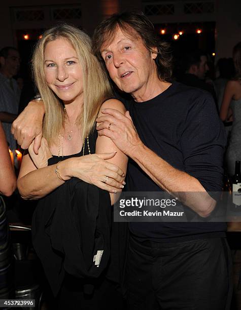Barbra Streisand and Paul McCartney attend Apollo in the Hamptons at The Creeks on August 16, 2014 in East Hampton, New York.