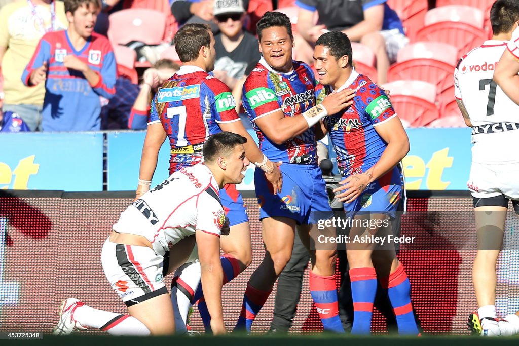 NRL Rd 23 - Knights v Warriors