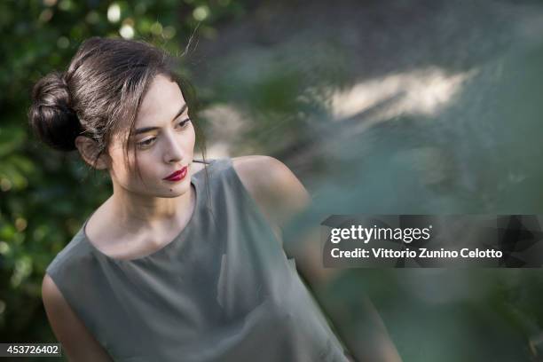 Actress Nailia Harzoune poses on August 16, 2014 in Locarno, Switzerland.