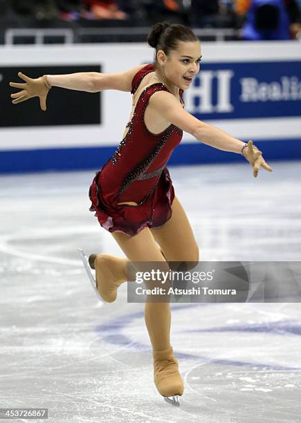 Adelina Sotnikova of Russia compete in the ladies's short program during day one of the ISU Grand Prix of Figure Skating Final 2013/2014 at Marine...