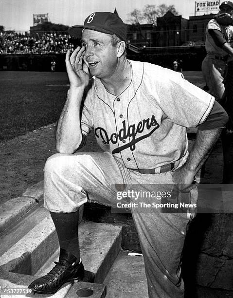 Manager Walter "Smokey" Alston of the Brooklyn Dodgers circa 1954 in Brooklyn, New York.