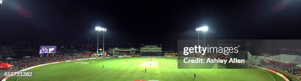 General view of Warner Park Cricket Stadium during the Limacol Caribbean Premier League 2014 final match between Guyana Amazon Warriors and Barbados...