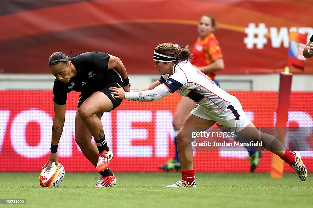 USA v New Zealand - 5th/6th Place Playoff IRB Women's Rugby World Cup 2014