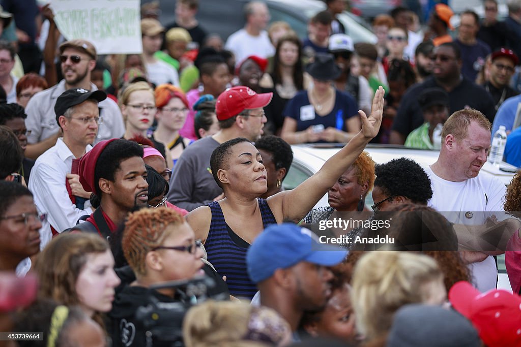 Protest over Michael Brown shooting in Ferguson